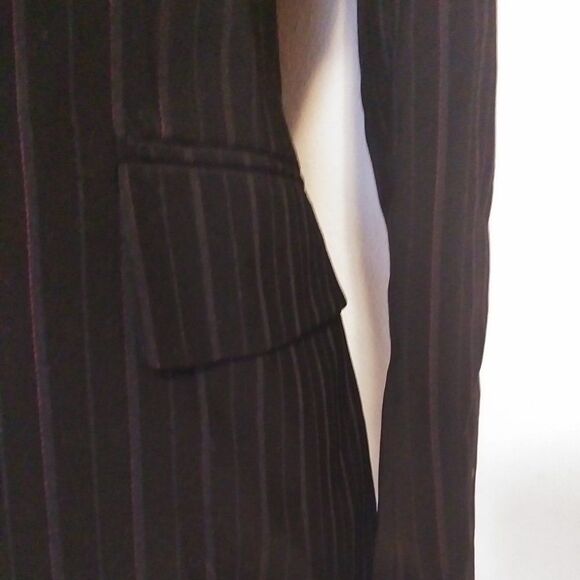 Jones Wear Women's Blazer Jacket 3 Button Notched Collar Pink Pinstripes… - Picture 7 of 10